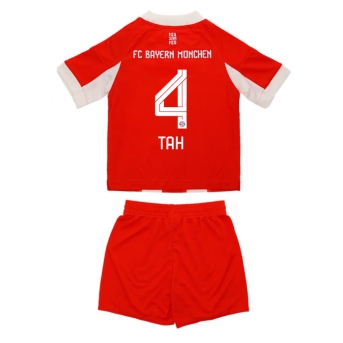 Billige Fotballdrakt Bayern Munich Jonathan Tah #4 Replika Hjemmedraktsett Barn 2025-26 Kortermet (med bukser)